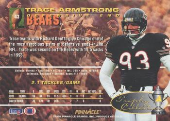 1994 Pinnacle - Trophy Collection #43 Trace Armstrong Back