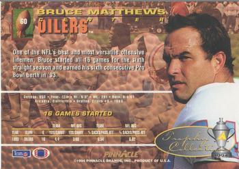 1994 Pinnacle - Trophy Collection #60 Bruce Matthews Back