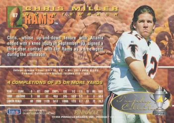 1994 Pinnacle - Trophy Collection #67 Chris Miller Back