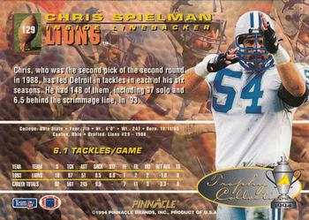 1994 Pinnacle - Trophy Collection #129 Chris Spielman Back