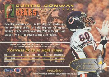 1994 Pinnacle - Trophy Collection #142 Curtis Conway Back