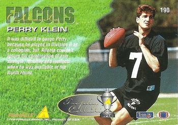 1994 Pinnacle - Trophy Collection #190 Perry Klein Back