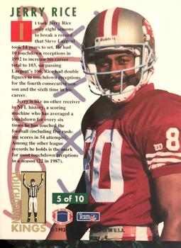 1993 Ultra - Touchdown Kings #5 Jerry Rice Back