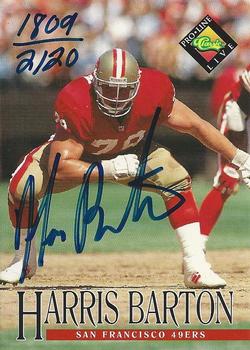 1994 Pro Line Live - Autographs #NNO Harris Barton Front