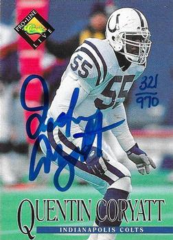 1994 Pro Line Live - Autographs #NNO Quentin Coryatt Front