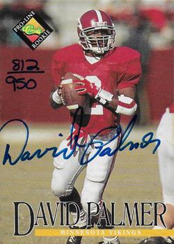 1994 Pro Line Live - Autographs #NNO David Palmer Front