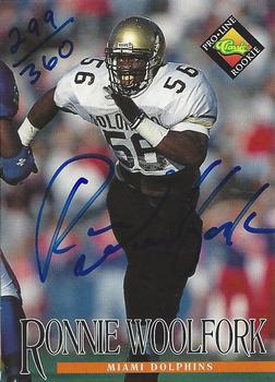 1994 Pro Line Live - Autographs #NNO Ronnie Woolfork Front