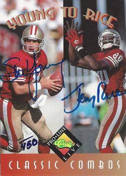 1994 Pro Line Live - Autographs #NNO Steve Young / Jerry Rice Front