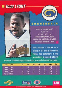 1994 Score - Gold Zone #130 Todd Lyght Back