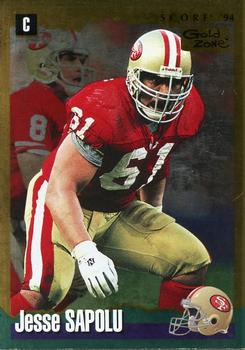 1994 Score - Gold Zone #162 Jesse Sapolu Front