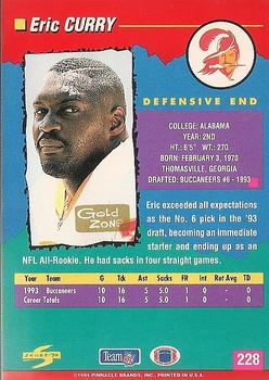 1994 Score - Gold Zone #228 Eric Curry Back