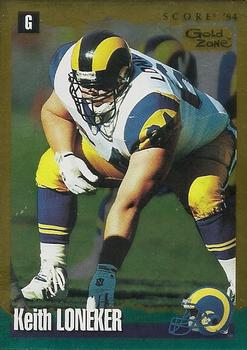 1994 Score - Gold Zone #256 Keith Loneker Front