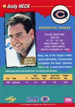 1994 Score - Gold Zone #260 Andy Heck Back