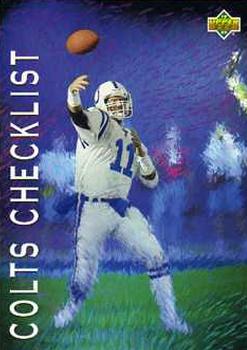 1993 Upper Deck #72 Colts Checklist Front