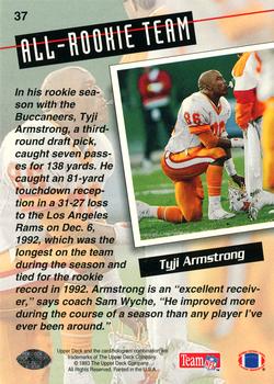 1993 Upper Deck #37 Tyji Armstrong Back