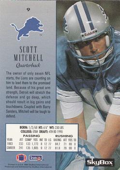 1994 SkyBox Impact - Quarterback Update #9 Scott Mitchell Back