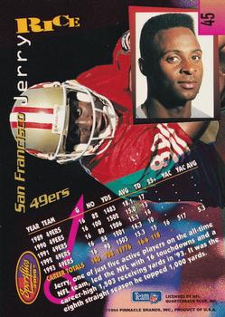 1994 Sportflics - Artist's Proofs #45 Jerry Rice Back
