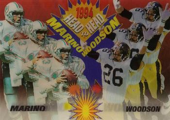 1994 Sportflics - Head-To-Head #HH3 Dan Marino / Rod Woodson Front