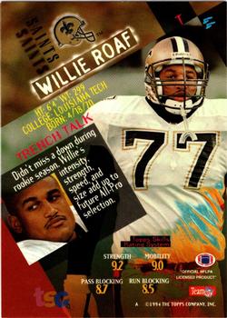 1994 Stadium Club - Super Teams Super Bowl XXIX #44 Willie Roaf Back