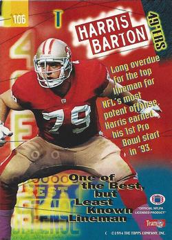 1994 Stadium Club - Super Teams Super Bowl XXIX #106 Harris Barton Back