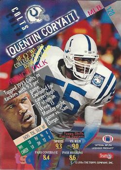 1994 Stadium Club - Super Teams Super Bowl XXIX #120 Quentin Coryatt Back