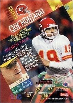 1994 Stadium Club - Super Teams Super Bowl XXIX #160 Joe Montana Back