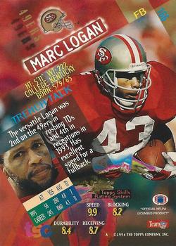 1994 Stadium Club - Super Teams Super Bowl XXIX #166 Marc Logan Back