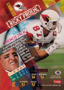1994 Stadium Club - Super Teams Super Bowl XXIX #243 Ricky Proehl Back