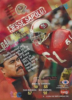 1994 Stadium Club - Super Teams Super Bowl XXIX #264 Jesse Sapolu Back