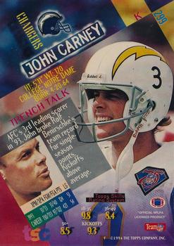 1994 Stadium Club - Super Teams Super Bowl XXIX #299 John Carney Back