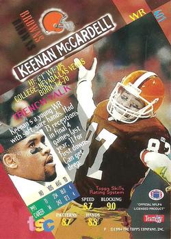 1994 Stadium Club - Super Teams Super Bowl XXIX #401 Keenan McCardell Back