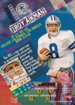 1994 Stadium Club - Super Teams Super Bowl XXIX #540 Troy Aikman Back