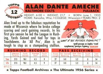 1994 Topps Archives 1956 #12 Alan Ameche Back
