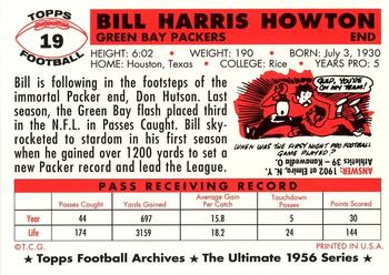 1994 Topps Archives 1956 #19 Billy Howton Back
