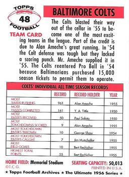 1994 Topps Archives 1956 #48 Baltimore Colts Back