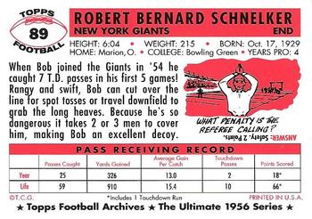 1994 Topps Archives 1956 #89 Bob Schnelker Back