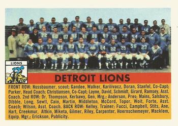 1994 Topps Archives 1956 #92 Detroit Lions Front