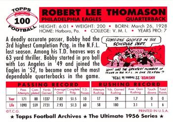 1994 Topps Archives 1956 #100 Bobby Thomason Back