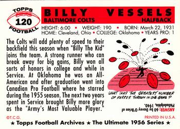1994 Topps Archives 1956 #120 Billy Vessels Back