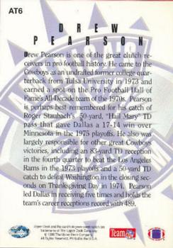 1993 Upper Deck - America's Team #AT6 Drew Pearson Back