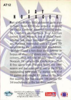 1993 Upper Deck - America's Team #AT12 Jay Novacek Back