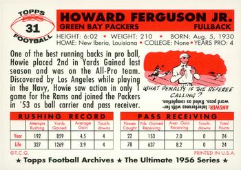 1994 Topps Archives 1956 - Gold #31 Howard Ferguson Back