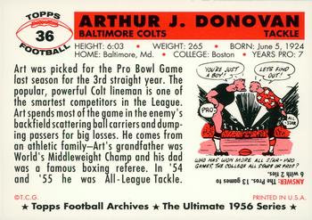 1994 Topps Archives 1956 - Gold #36 Arthur Donovan Back