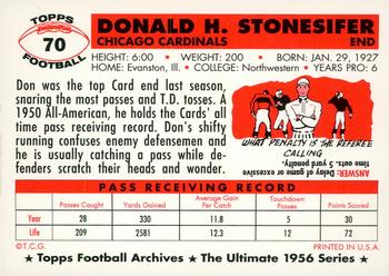 1994 Topps Archives 1956 - Gold #70 Don Stonesifer Back