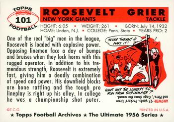 1994 Topps Archives 1956 - Gold #101 Roosevelt Grier Back