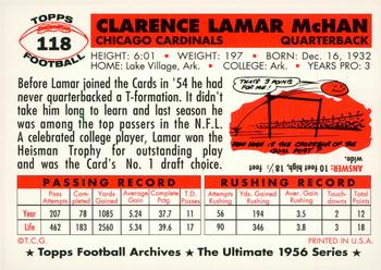 1994 Topps Archives 1956 - Gold #118 Lamar McHan Back
