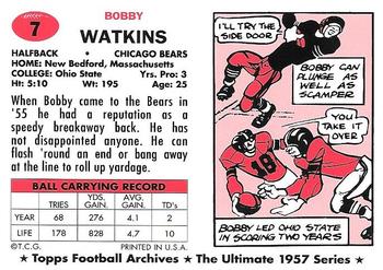 1994 Topps Archives 1957 #7 Bobby Watkins Back