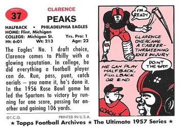 1994 Topps Archives 1957 #37 Clarence Peaks Back