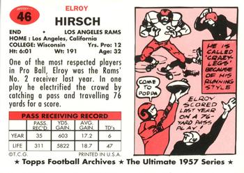 1994 Topps Archives 1957 #46 Elroy Hirsch Back