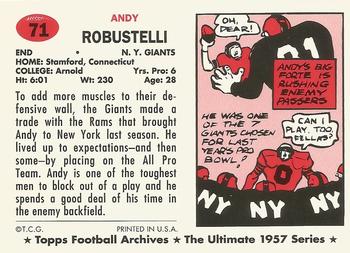 1994 Topps Archives 1957 #71 Andy Robustelli Back